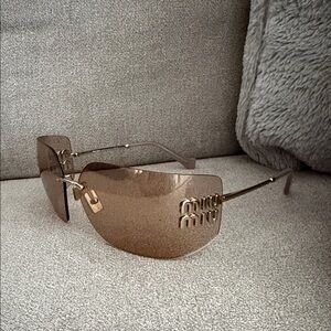 Miu Miu Gold-Tinted Sunglasses